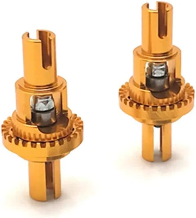 BAIJAC 2Pcs Metal Adjustable Differential for Wltoys 284131 K969 K989 P929 Mini-Q AWD IW04M AMZ 1/28 RC Car Upgrade Parts (Color : Yellow)
