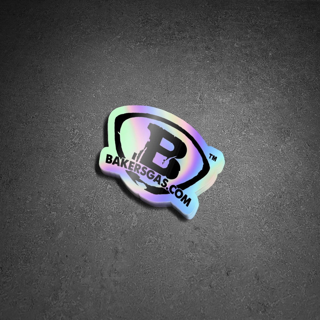 Baker's Gas Holographic Logo Sticker