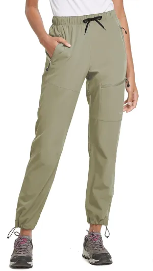 baleaf Women's Hiking Pants Quick Dry Lightweight Water Resistant Elastic Waist Cargo Pants for All Seasons