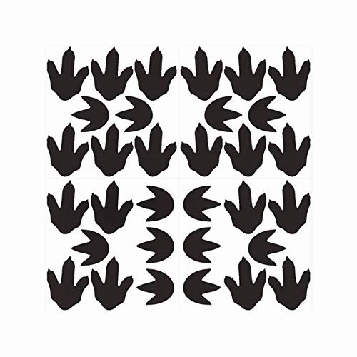 Bamsod Dinosaur Footprints Wall Stickers 32pcs Dinosaur Tracks Decals Dinosaur Decor Baby Nursery Decals Removable Peel and Stick Vinyl Decals