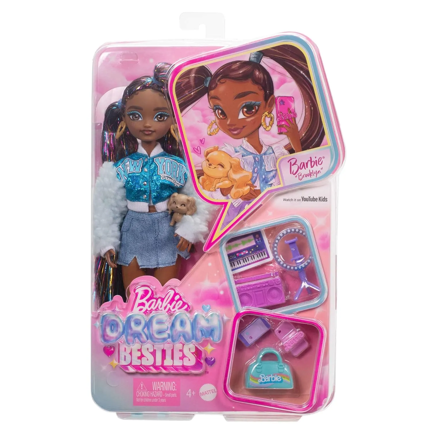 Barbie Dream Besties Brooklyn Fashion Doll With Accessories For Kids Ages 4 