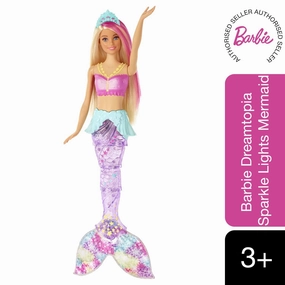 Barbie® Dreamtopia Sparkle Lights Mermaid With Blonde Pink Hair, Approx 12 Inch