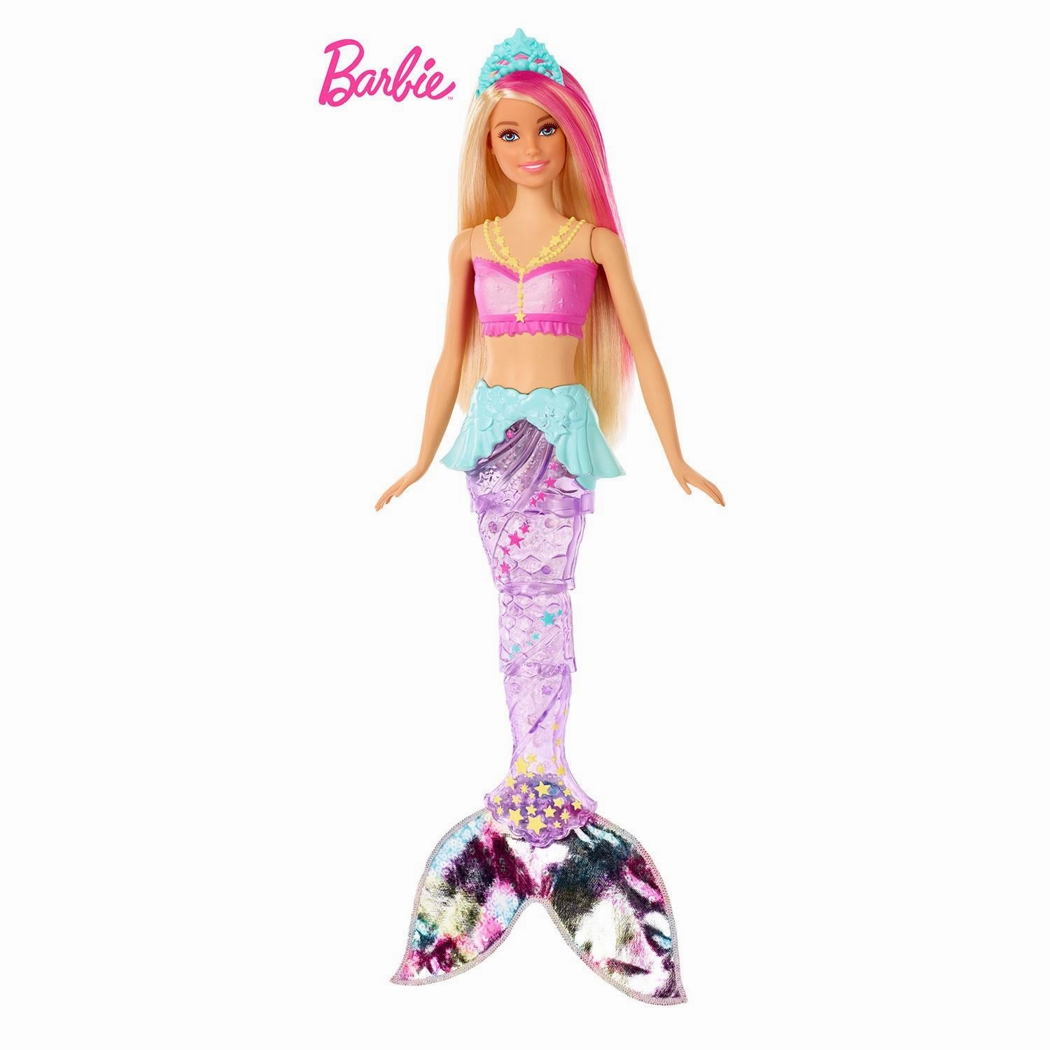 Barbie® Dreamtopia Sparkle Lights Mermaid With Blonde Pink Hair, Approx 12 Inch