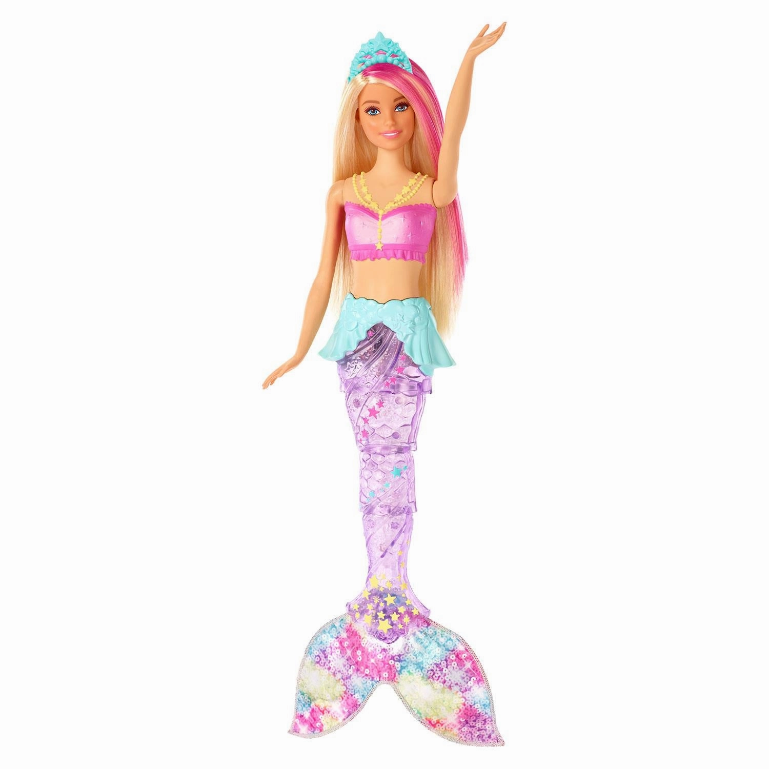 Barbie® Dreamtopia Sparkle Lights Mermaid With Blonde Pink Hair, Approx 12 Inch