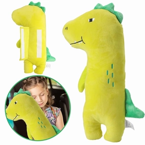 Barelove Seat Belt Cover Pillow for Kids, Car Seatbelt Cushion Shoulder Neck Support Protector Pad, Soft Stuffed Travel Vehicle Safety Belts Strap Pillow for Child Headrest, Christmas Gifts (Dinosaur)