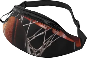 Basketball Fanny Pack for Man Women Waist Bag Adjustable Belt Casual Chest Bag Bum Bags for Travel Sports Running Hiking Waist Packs