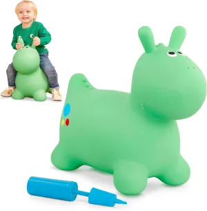 Battat – Inflatable Bouncer – Air Pump Included – Bouncy Animal – Soft & Safe – 18 Months   – Hoppin' Dino