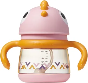 bc babycare Sippy Cups for Toddlers 1-3 No Spill, Sippy Cup for Baby 1  Year Old, Transition Weighted Sippy Cup with Straw and Strap, PPSU, BPA Free 5 oz, Pink