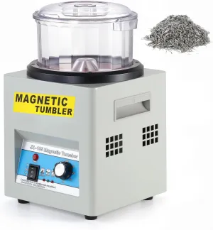 BEAMNOVA Magnetic Tumbler Jewelry Polisher Machine With Tub Lid 180mm 2000 RPM 1-60 Minute Timing Unidirectional Rotation / Bi-rolling
