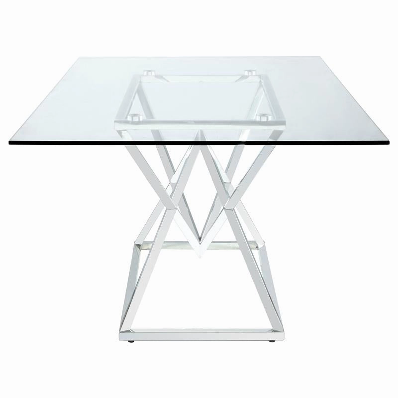 Beaufort 6-piece Dining Set Dark Grey and Chrome - 109451-S6