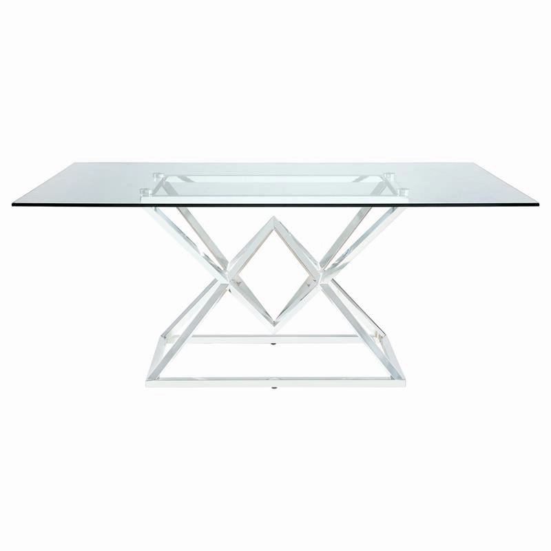 Beaufort 6-piece Dining Set Dark Grey and Chrome - 109451-S6