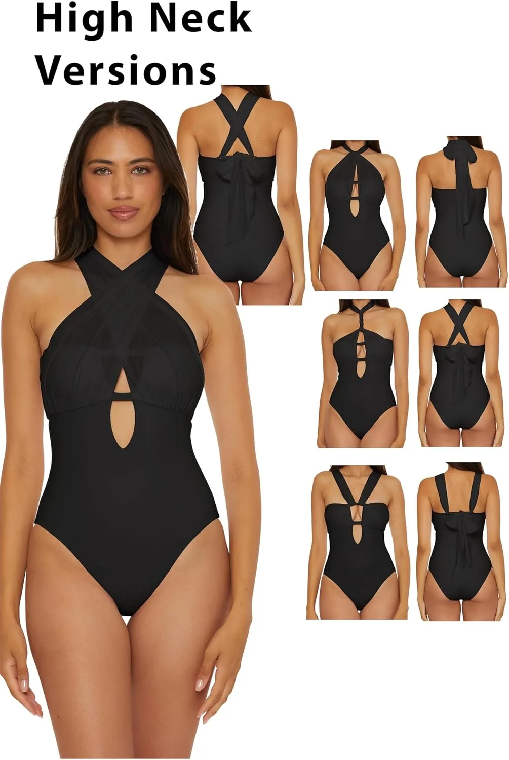 BECCA Women's The Butterfly Multiway One Piece Swimsuit, Adjustable, Bathing Suits