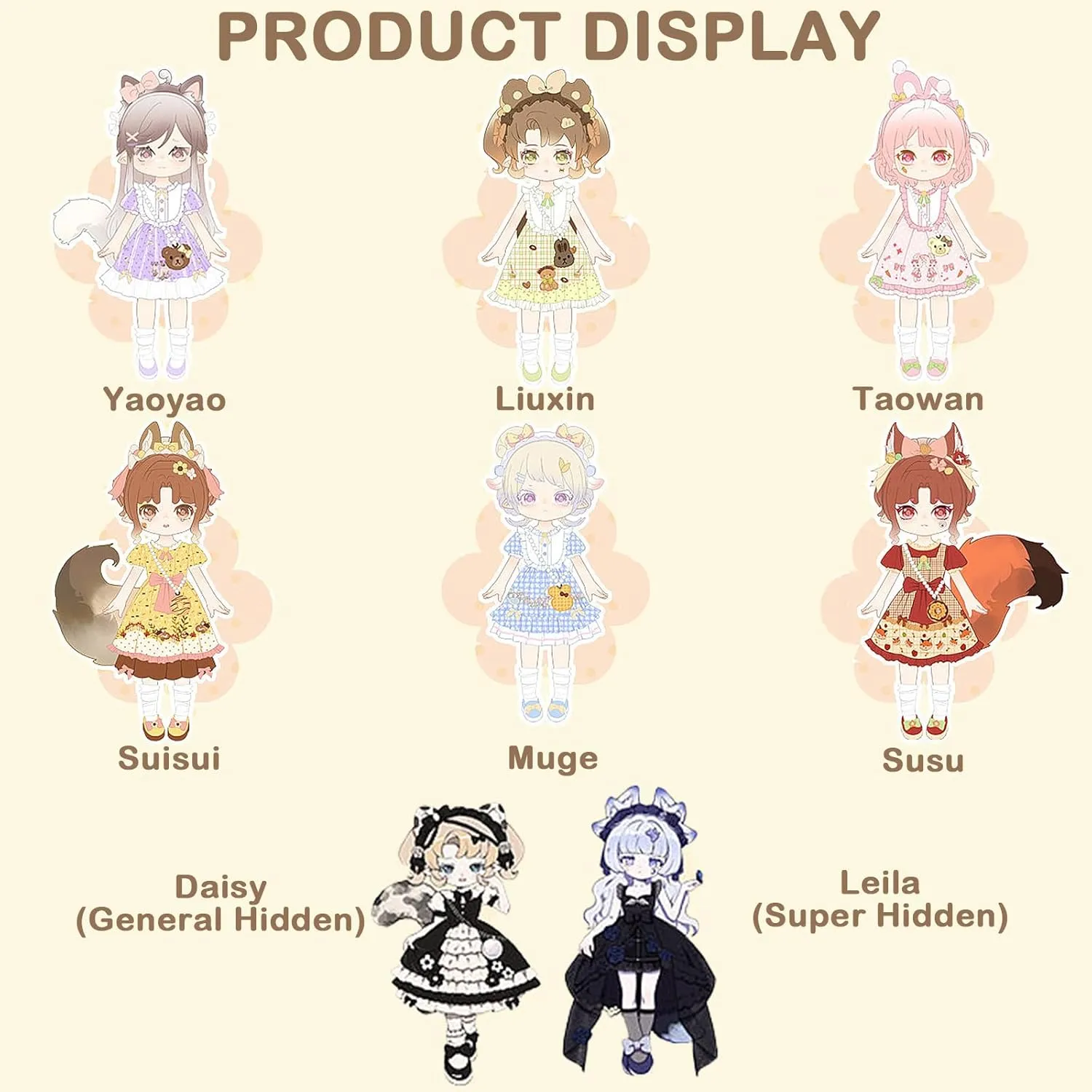 BEEMAI Minty Fantasy Forest Series Single Box (Contains 1 Figure), 1/12 BJD Blind Box Cute Figures Collectibles Birthday Gift