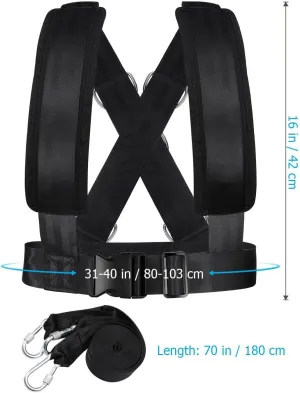 BESPORTBLE Sled Harness: Fitness Sled Harness Sled Harness for Pulling Exercise Trainer with Pull Strap for Resistance Training, Adjustable Shoulder Strap