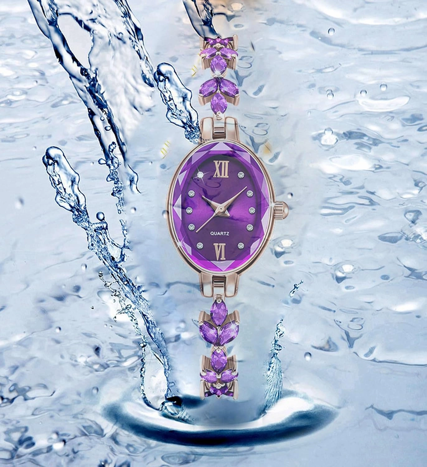 BESTKANG Women's Watch Luxury Petal Casual Bracelet Watch Simulated Quartz Watches for Women