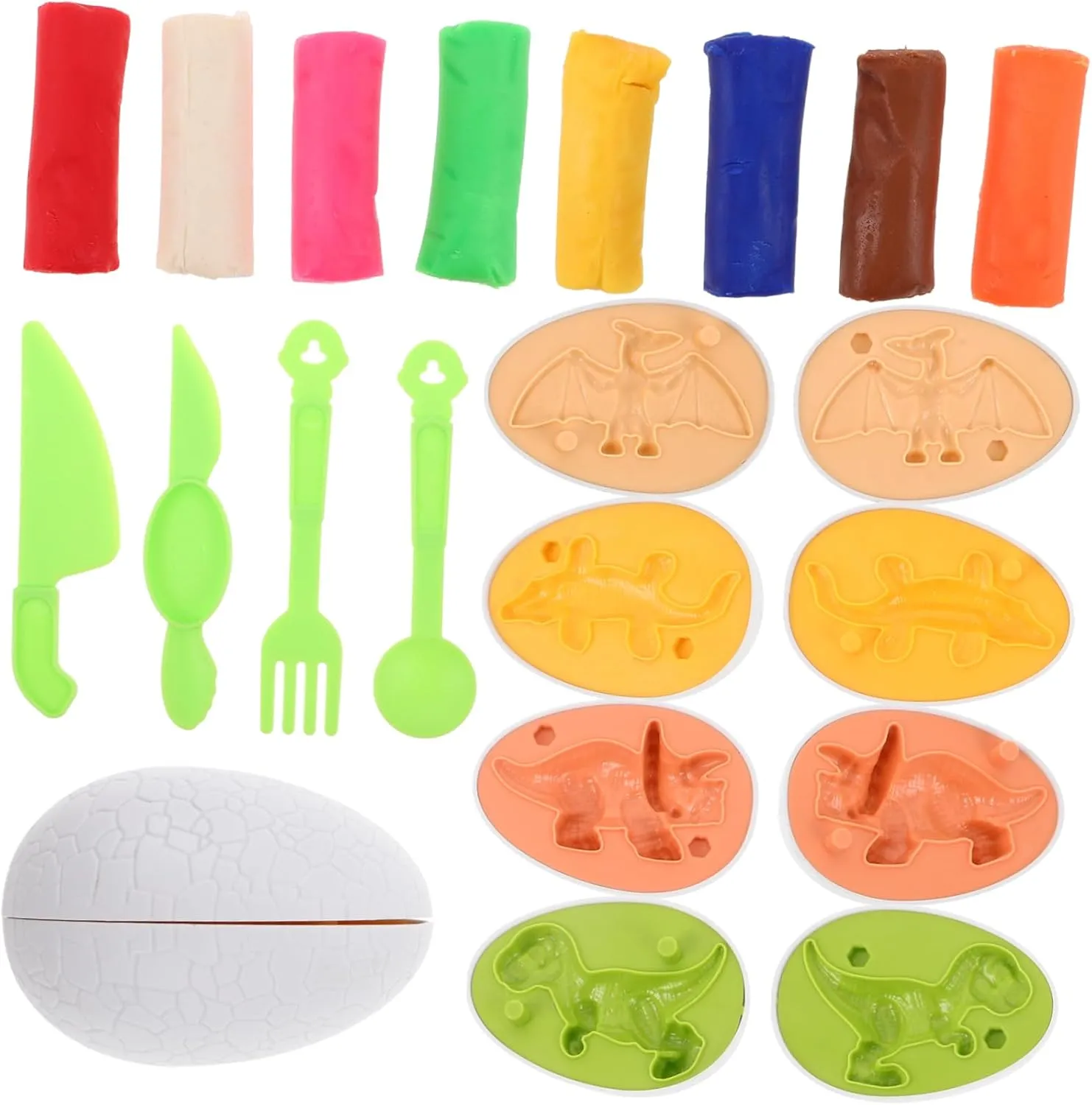 BESTonZON 1set DIY Easter Dinosaur Eggs Molds for Boy Girl Vibrant Egg Safe Crafting Activity for Family Fun and Imaginative Play for Party Favors and Stocking Stuffers