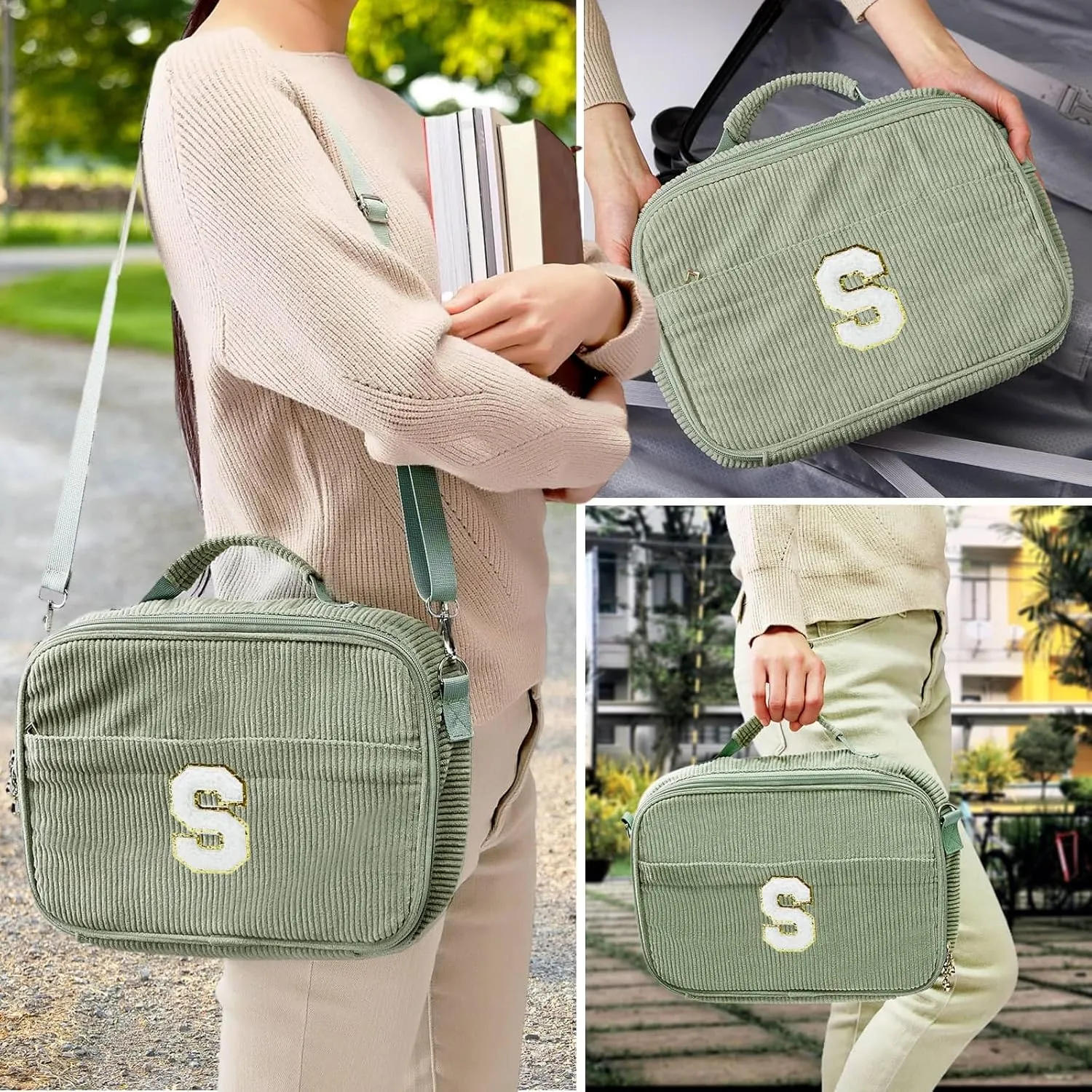 Bible Covers for Women, Initial Personalized Bible Carrying Case, Large Bible Study Bag, Bible Accessories for Girls