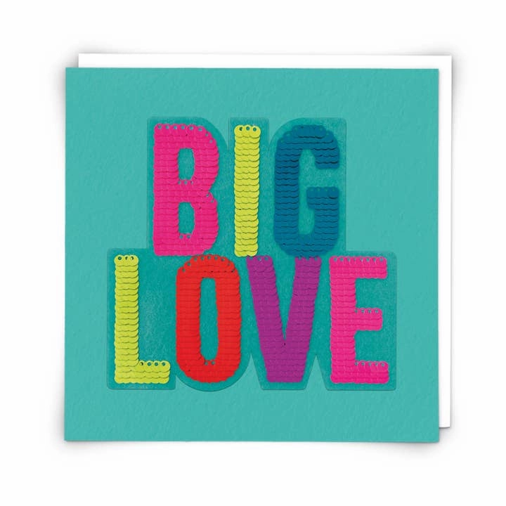 Big Love Card with Reusable Sequin Patch
