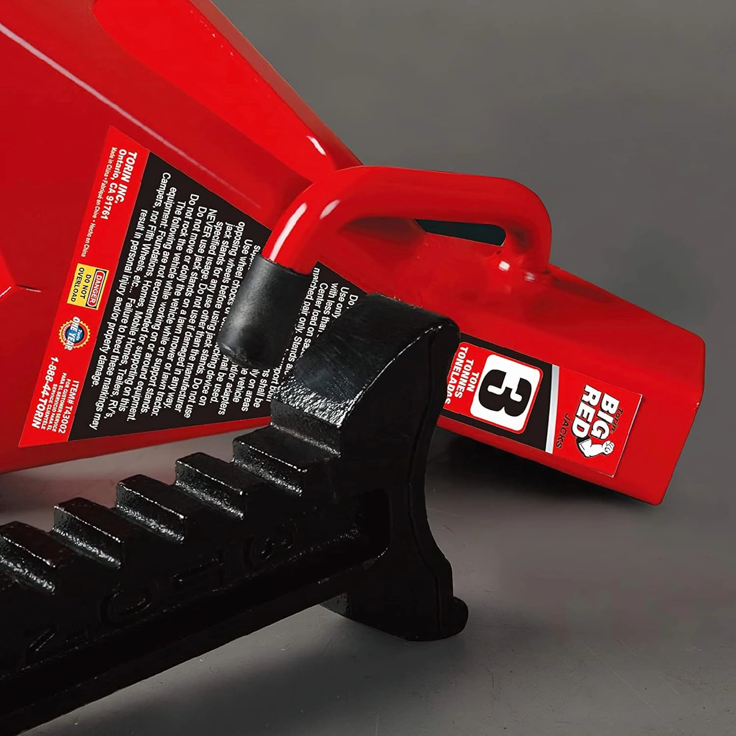 BIG RED T43202 Torin Heavy Duty Steel Jack Stands: 3 Ton (6,000 lb) Capacity Car Lifting Stand,1 Pair (Not Suitable for SUV,Truck)