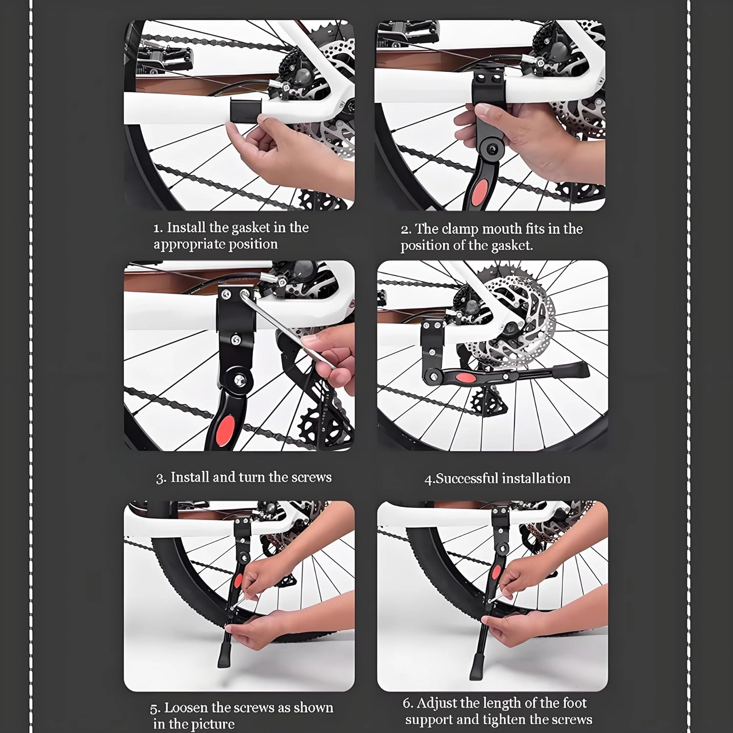Bike Kickstand for Bianchi San Lorenzo 2004, Adjustable Kickstand Foot Side Stand Support, Aluminum Rear Side Bicycle Stand for Bike with Non-Slip Rubber Foot,A
