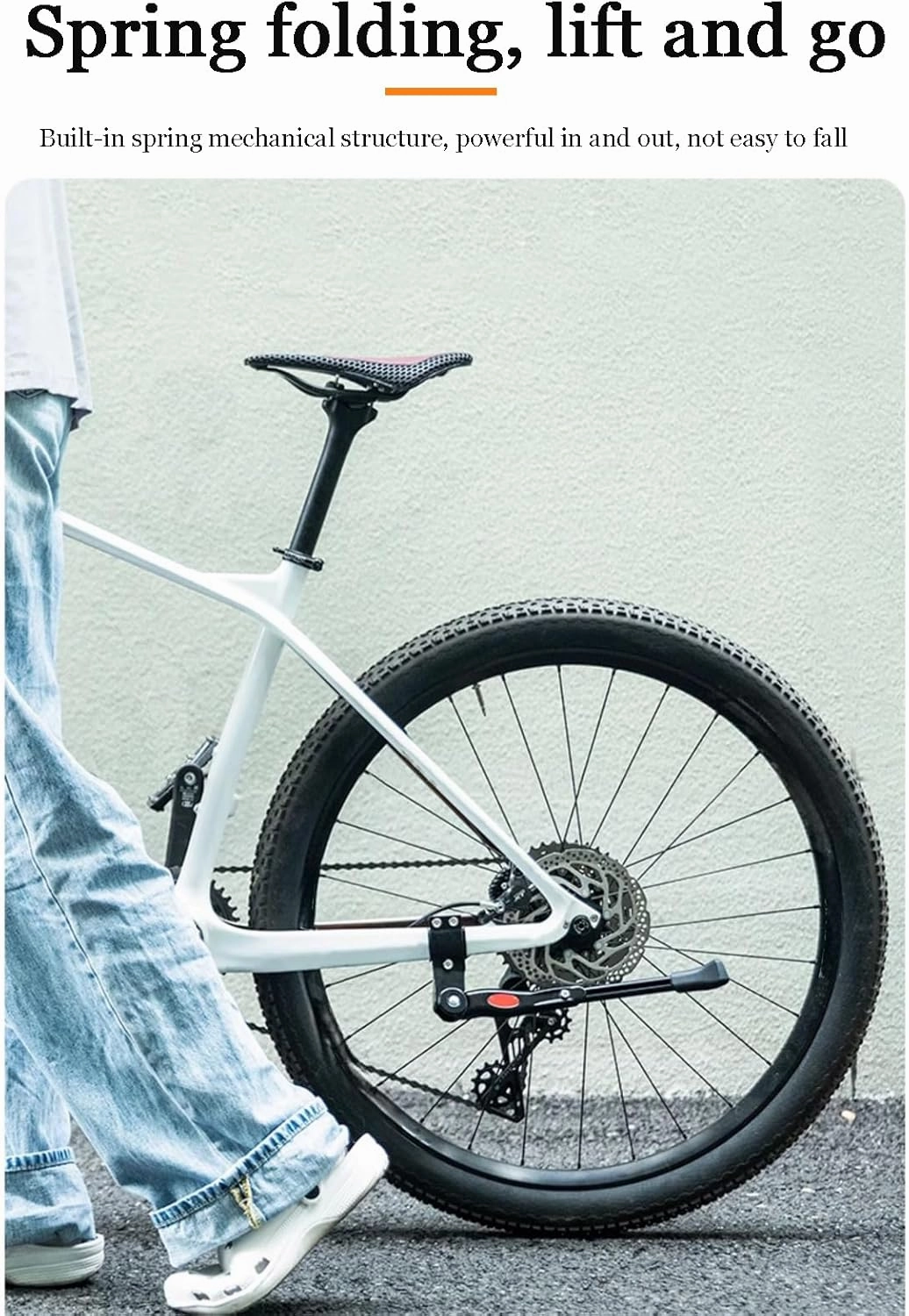 Bike Kickstand for Cervelo Aspero, Adjustable Kickstand Foot Side Stand Support, Aluminum Rear Side Bicycle Stand for Bike with Non-Slip Rubber Foot, B