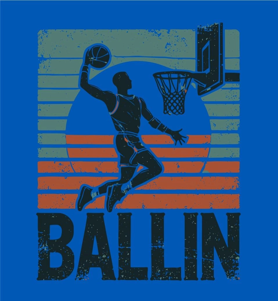 Bioworld Ballin Slam Dunk Adult Long Sleeve Hoodie