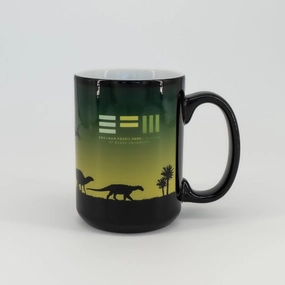 Black Silhouette Dinosaur Mug