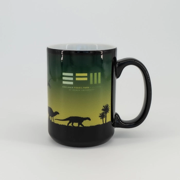Black Silhouette Dinosaur Mug