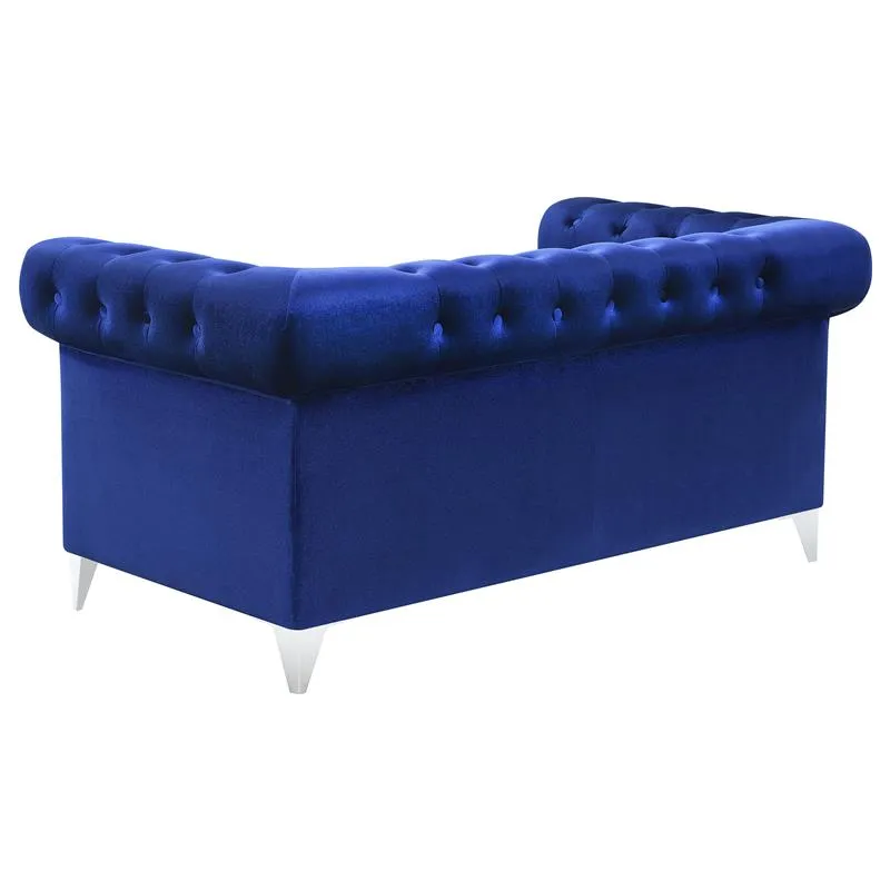 Bleker 2-piece Upholstered Tuxedo Arm Tufted Sofa Set Blue - 509481-S2