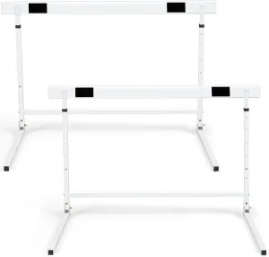 Blulu 2 Pcs Adjustable Height Hurdles from 27 to 42 Inch Foldable Track and Field Equipment Jumping Speed and Agility Training Hurdle for Track Soccer Athletic Basketball Courses Drills