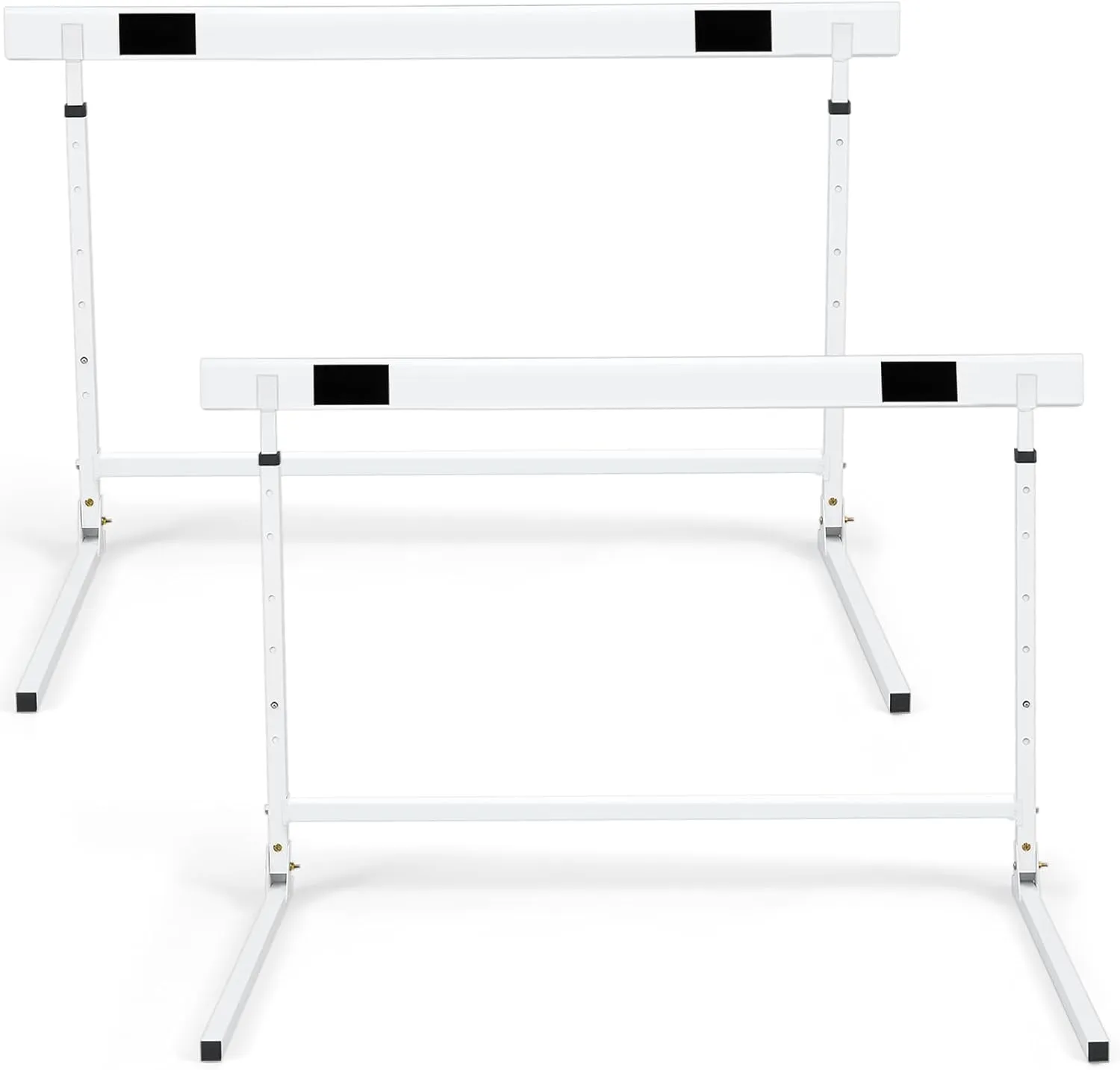 Blulu 2 Pcs Adjustable Height Hurdles from 27 to 42 Inch Foldable Track and Field Equipment Jumping Speed and Agility Training Hurdle for Track Soccer Athletic Basketball Courses Drills