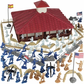 BMC San Juan Hill Rough Riders - Plastic Army Men Playset, Boxed, 102 Pieces