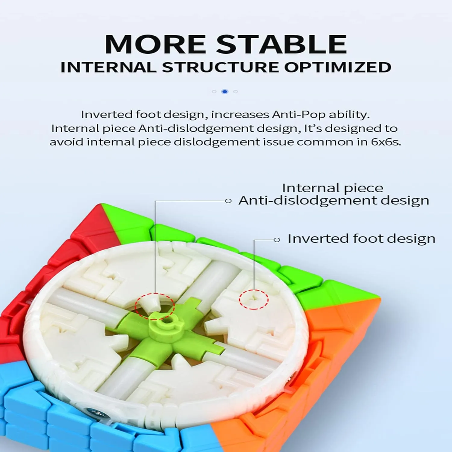 Bokefenuo QY Qifan S 6x6 Speed Cube Stickerless Magic Cube 6x6x6 Puzzle Toys for Kids Cube