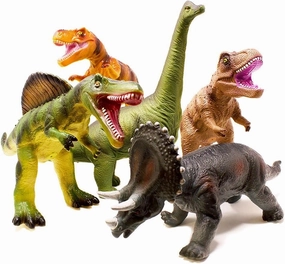 Boley 5 Piece Jumbo Dinosaur Set - Realistic, Highly Detailed Toy Dinosaurs for Kids, Toddlers, and Children - Educational Gifts for Boys and Girls - Ideal for Party Favors and Birthday Gifts