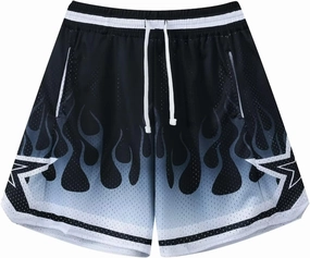 BOOMLEMON Men's Basketball Shorts Casual Workout Athletic Shorts Mesh Graphic Print Running Short Pants