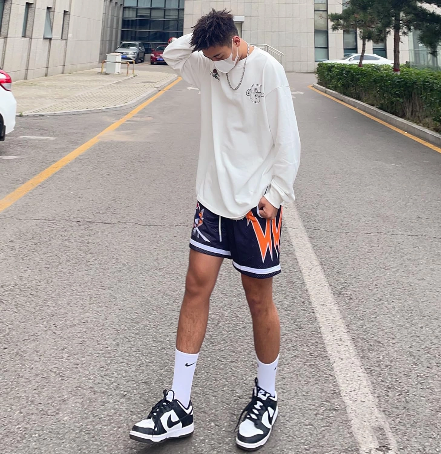 BOOMLEMON Mens Graphic Print Mesh Shorts Casual Retro Cool Running Shorts Summer Streetwear Basketball Short Pants