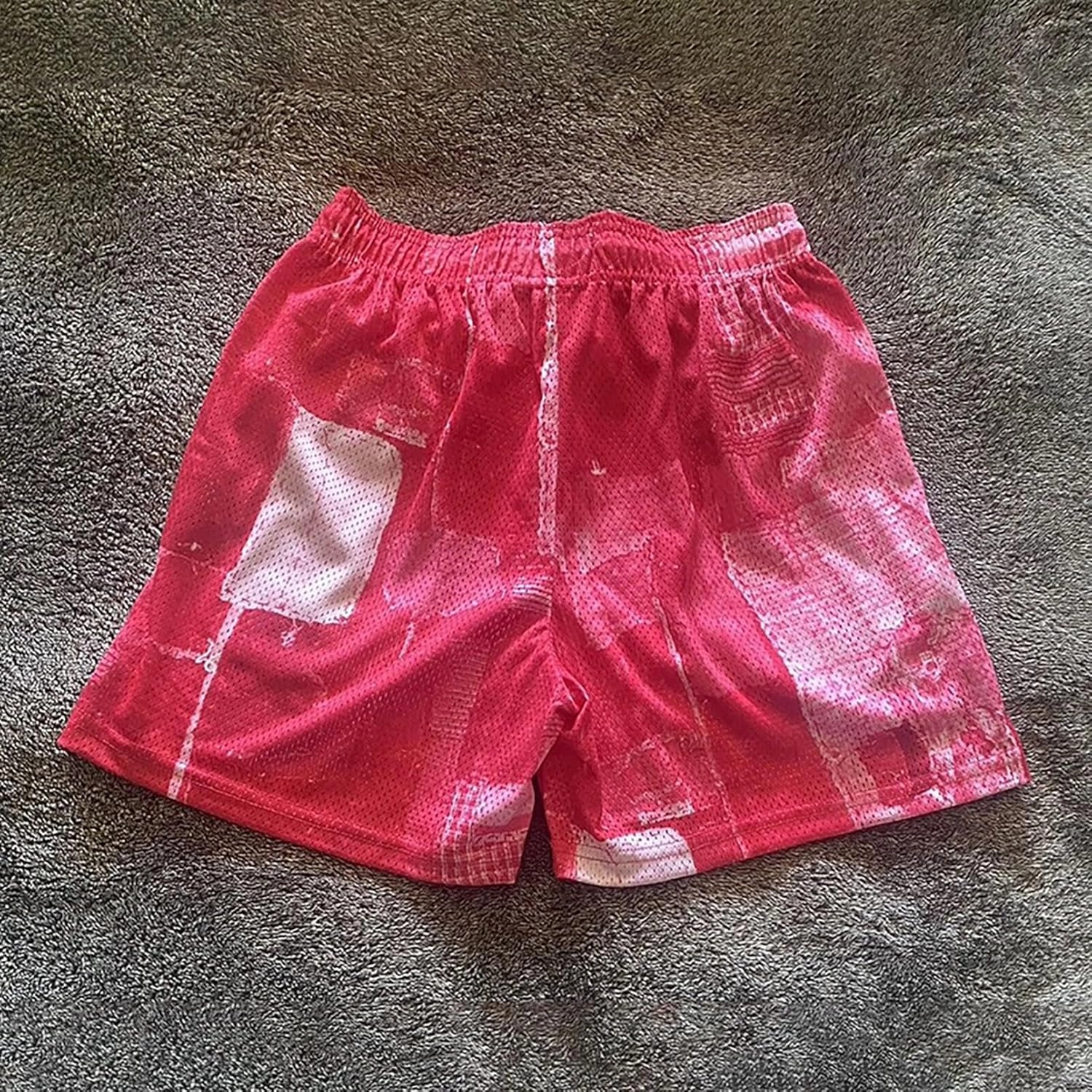 BOOMLEMON Mens Mesh Graphic Print Shorts Casual Workout Cool Shorts Gym Basketball Running Short Pants