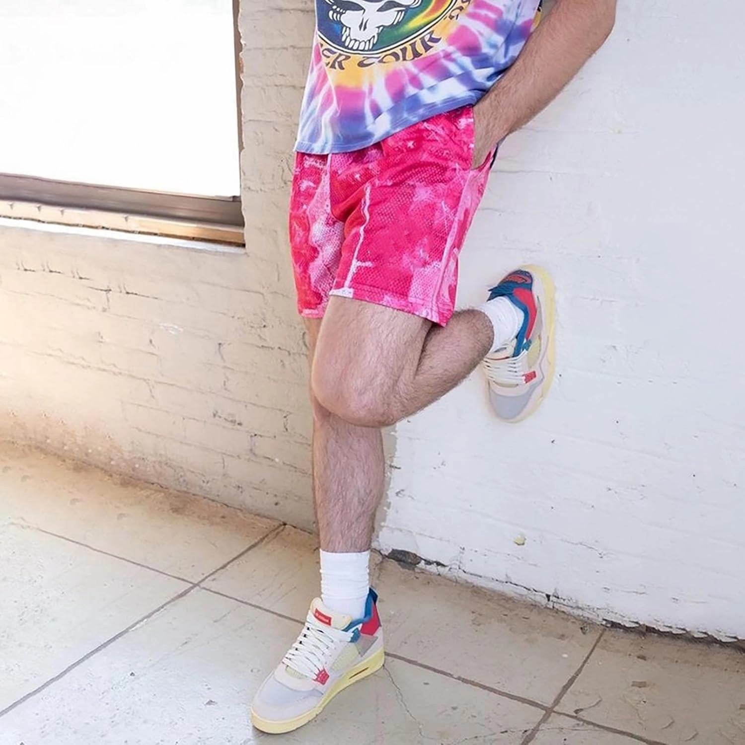 BOOMLEMON Mens Mesh Graphic Print Shorts Casual Workout Cool Shorts Gym Basketball Running Short Pants