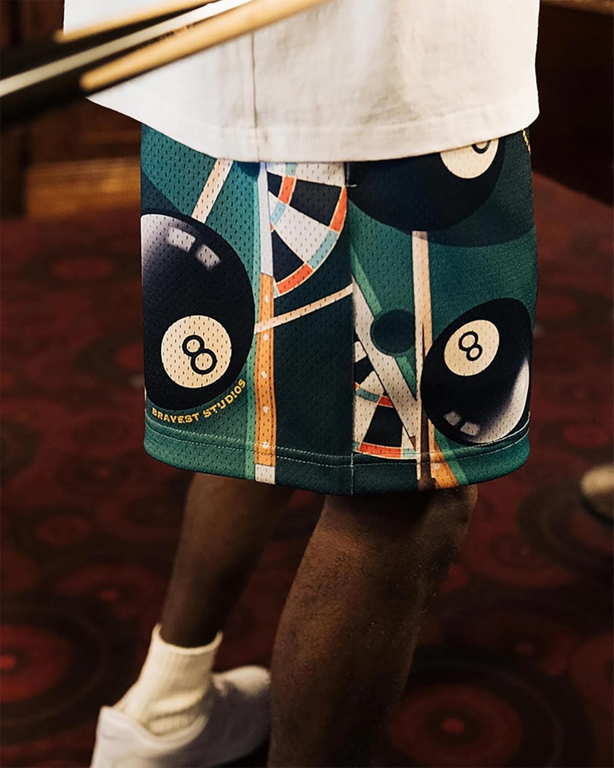 BOOMLEMON Mens Mesh Graphic Print Shorts Summer Basketball Running Shorts Retro Casual Cool Streetwear Short Pants