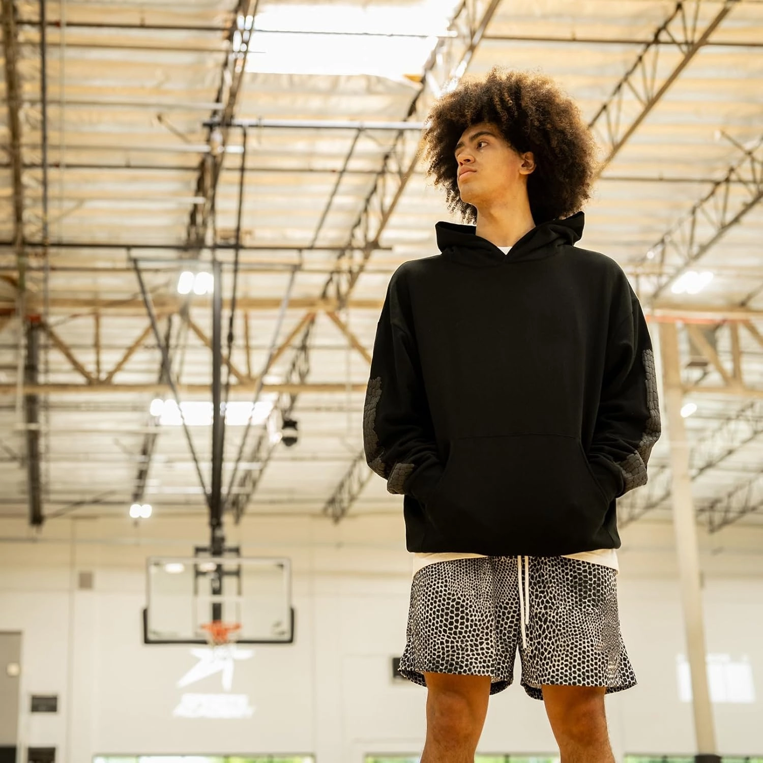 BOOMLEMON Mens Mesh Graphic Print Shorts Summer Basketball Running Shorts Retro Casual Cool Streetwear Short Pants