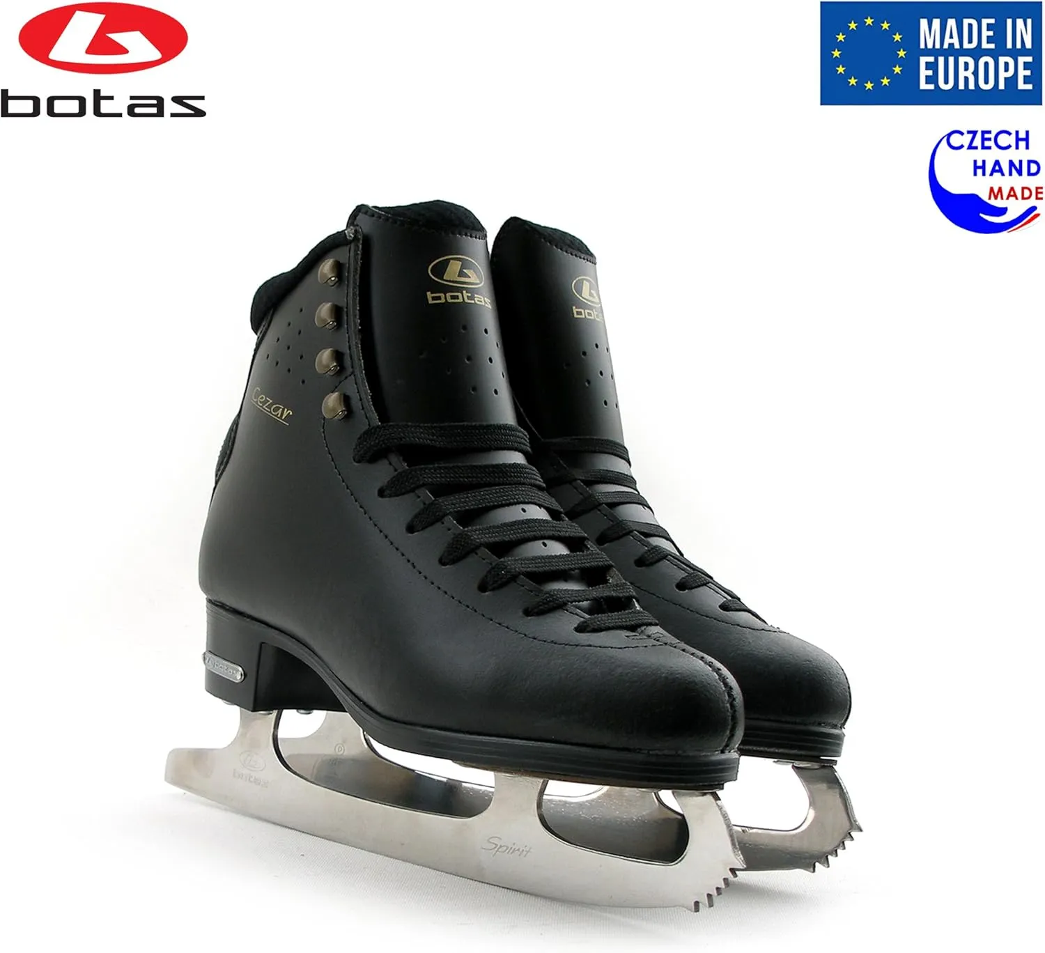 Botas - Model: Cindy/CEZAR/Made in Europe (Czech Republic) / Ice Skates/Women, Girls, Men, Boys, Kids/Leather/Stretchy Cuff/Spirit Blades