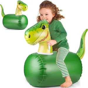 Bouncy Animal Hopper Toys for Toddlers 18M-4 Years - Inflatable Ride-On Unicorn & Lion Bouncers, Durable Rubber Dual Design for Indoor/Outdoor Play, for Girls & Boys