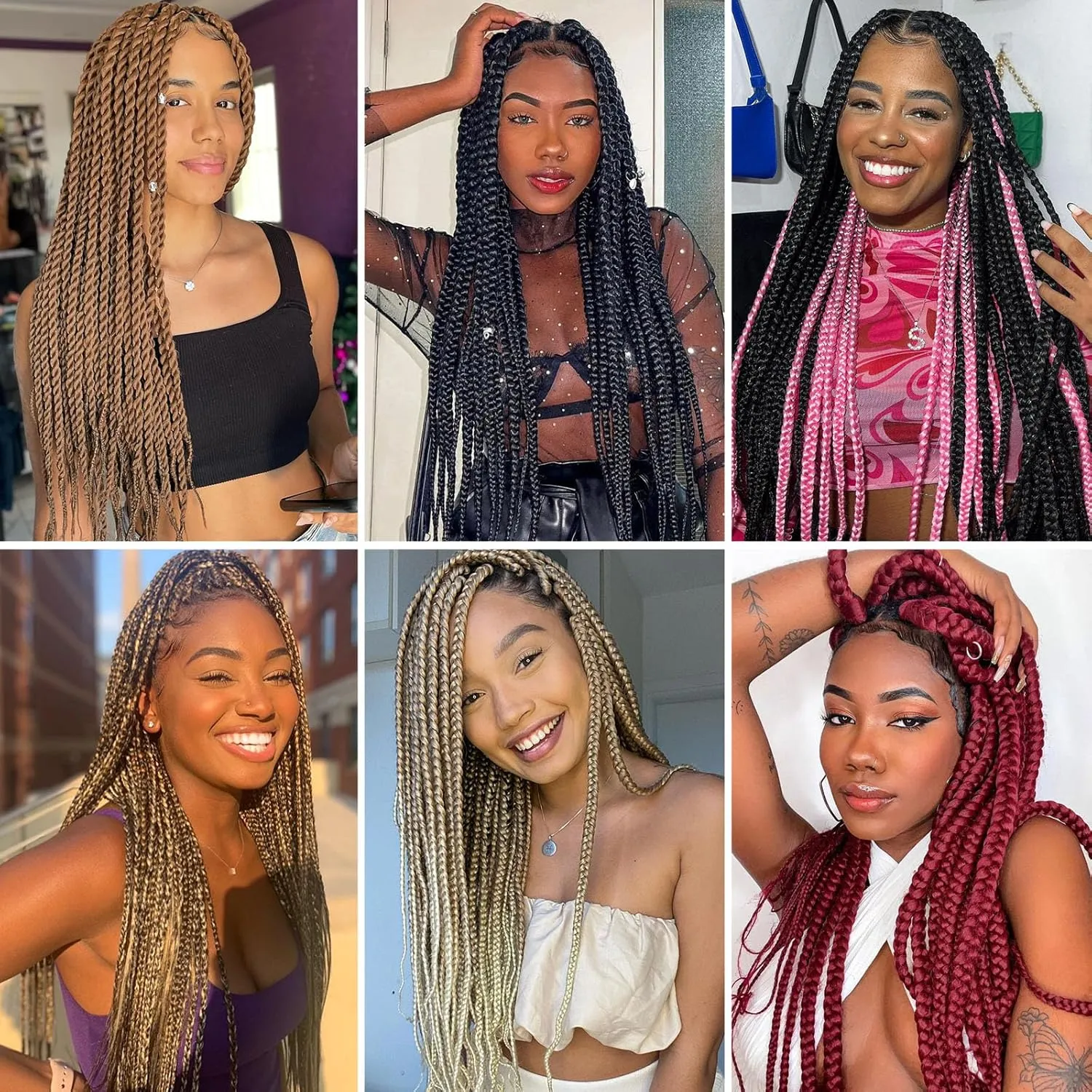 Braiding Hair Pre Stretched 22 Inch 8 Pack Long Braiding Hair Professional Pre Stretched Hair For Braiding Soft Yaki Texture Hot Water Setting Synthetic Crochet Braids Hair For Women (22Inch,1B/350)