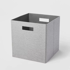 Brightroom 13" x 13" Gray Chunky Fabric Storage Cube