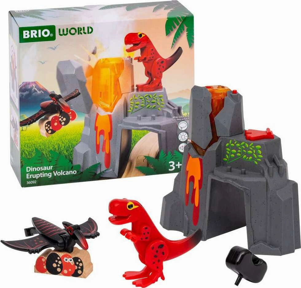 BRIO Dinosaur Erupting Volcano