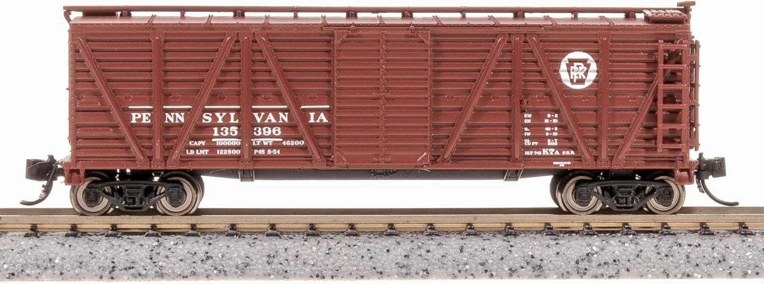 Broadway Limited 8455 K7 Wood Stock Car, PRR 135396, Cattle Sounds, N Scale