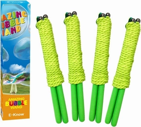 Bubble Wand, 4 Pack Giant Bubble Wand Outdoor Toy for Kids, Recyclable Stainless Steel, Telescopic Design Bubble Party Favors,Works Best with Bubbleventi Bubble Mix