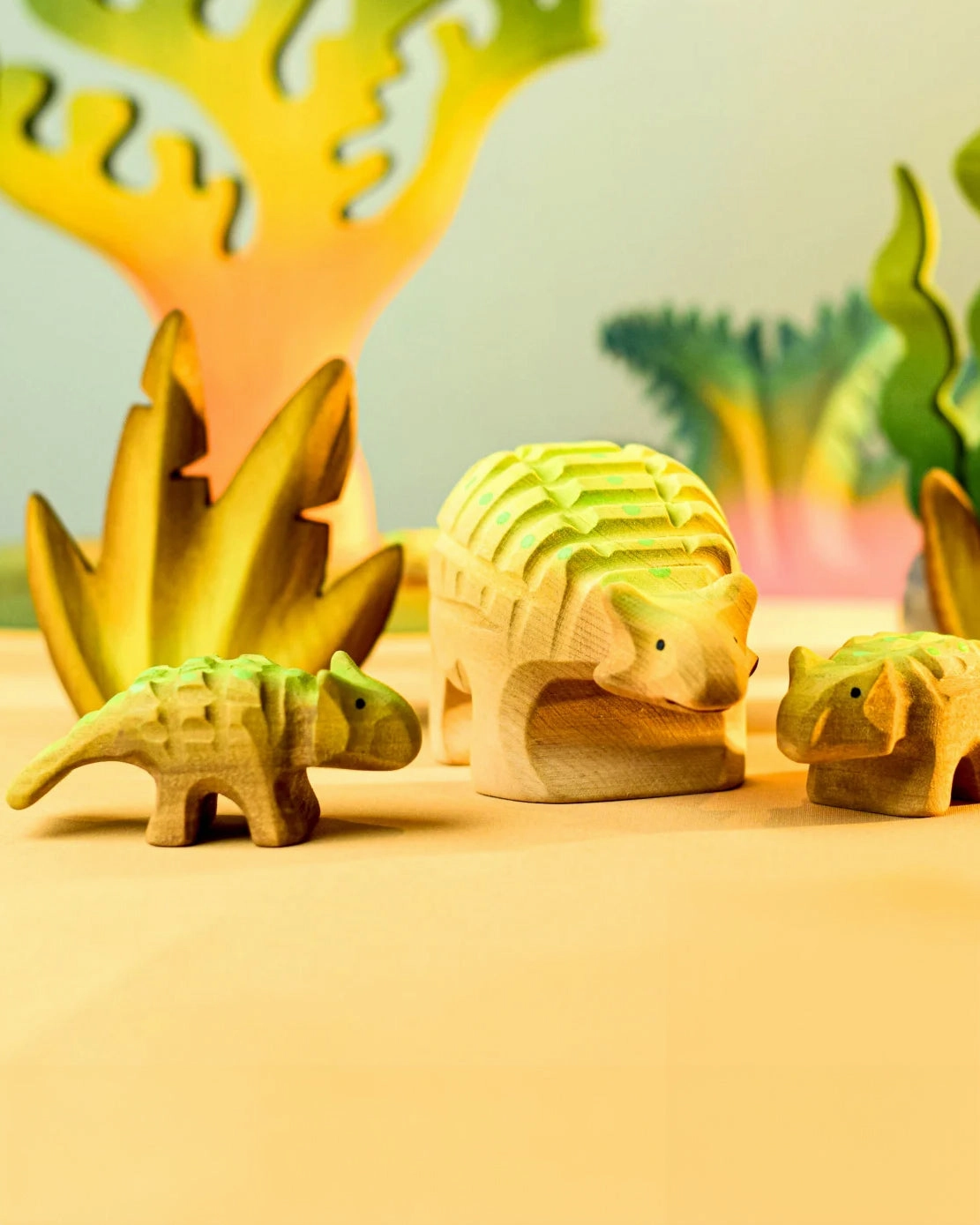 Bumbu Big Wooden Ankylosaurus Dinosaur