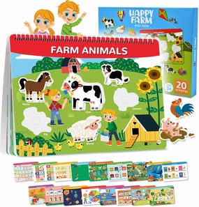 Busy Book for Toddlers Ages 3 and Up - Pre K Preschool Learning Activities - Montessori Autism Sensory Toys Educational Toys for Kids - My Preschool Busy Book Ages 3, 4, 3-5 Reading Handwriting Aids