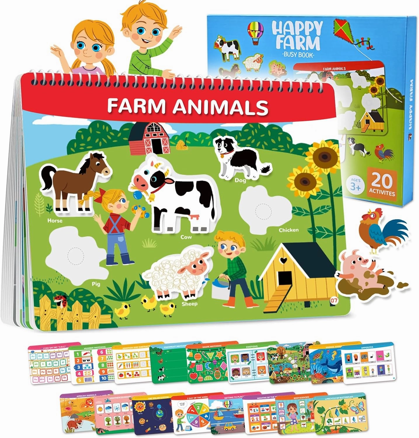 Busy Book for Toddlers Ages 3 and Up - Pre K Preschool Learning Activities - Montessori Autism Sensory Toys Educational Toys for Kids - My Preschool Busy Book Ages 3, 4, 3-5 Reading Handwriting Aids